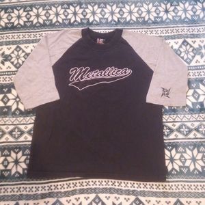 🎸 Vtg Metallica ⚾ Baseball Longsleeve Shirt Giant Tag Large 🎸 3/4 Sleeve ⭐
